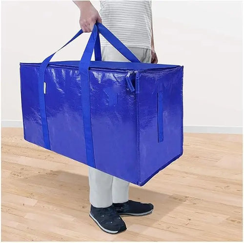 6 Pack Extra Large Moving Bags Heavy Duty with Zippers & Carrying Handles, Durable Storage Bags Moving Boxes for Closet Organize