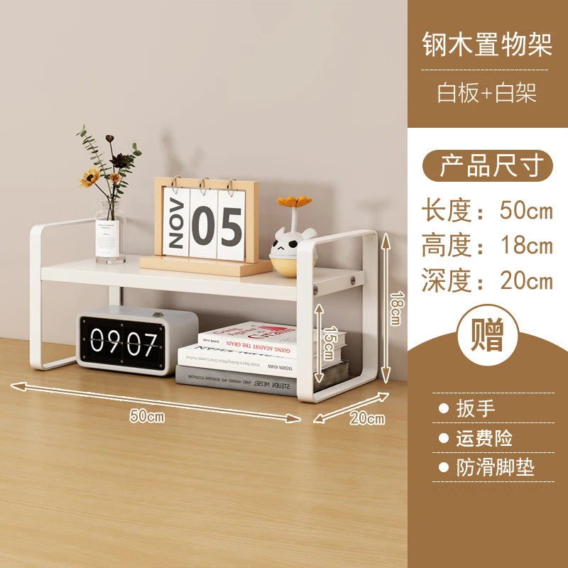 Multi-Layer Desk Organizer Rack Office Computer Table Storage Shelf Student Desktop Storage Rack Layered Cabinet