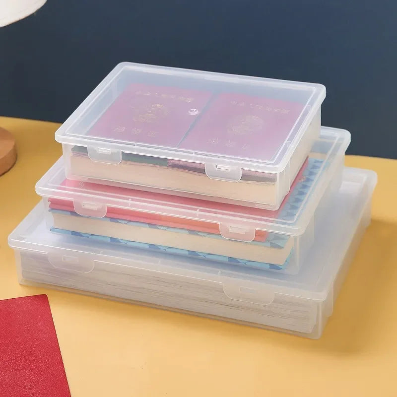 Document Organizer Organized Storage Box Simplicity Certificate File Container Dust Proof A4 Organizing Box Dropshipping