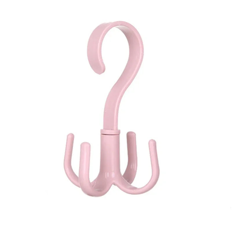 Rotated Hanger Hooks Wardrobe Closet Organizer Space Saving Clothes Rack for Bags Shoes Belts Scarves Storage