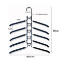 Black Multi-Tier Hanging Closet Hanger With Hooks Space-Saving Organizer For Closet Coats Shirts Dresses Jackets Hanging Storage