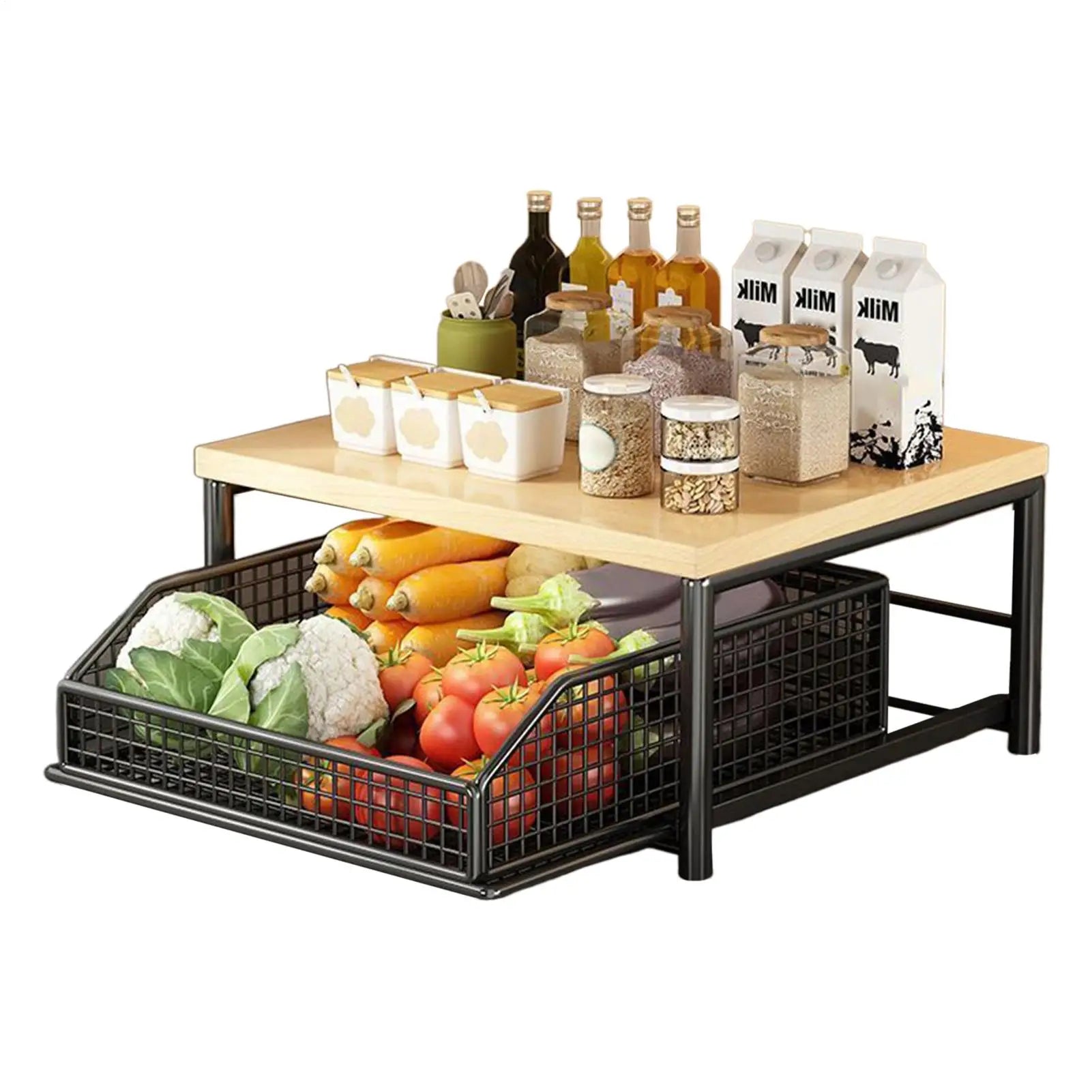 Kitchen Shelf 2-Tier Vertical Holder Organizer Culinary Shelf Organizer for Pantry Kitchen Bathroom Garage Shower Bar Apartment