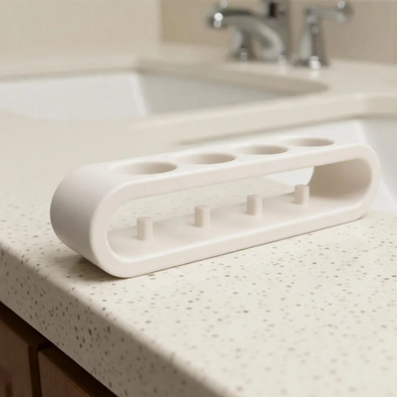 Bathroom Electric Toothbrush Storage Holder Organizer for 4 Toothbrushes Practical Storage Tool to Keep Space Neat & Clean