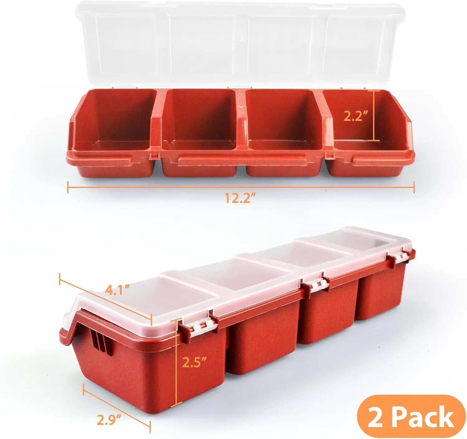 Screw Organizer Storage Bins, 2 Pack Stackable Bins with Lids  Divider Compartment Containers for Garage/Craft Tool Organizing