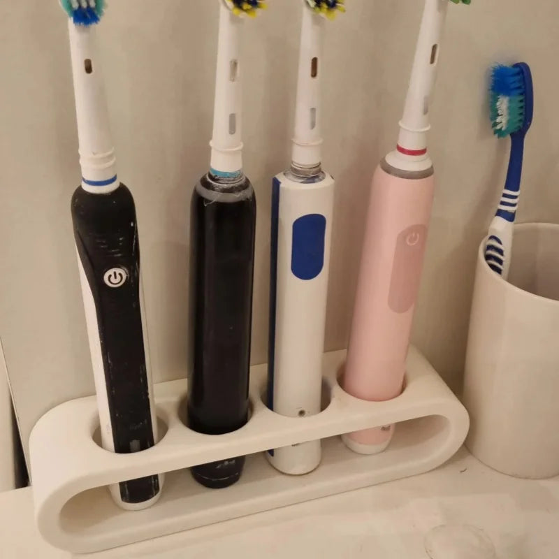 Bathroom Electric Toothbrush Storage Holder Organizer for 4 Toothbrushes Practical Storage Tool to Keep Space Neat & Clean