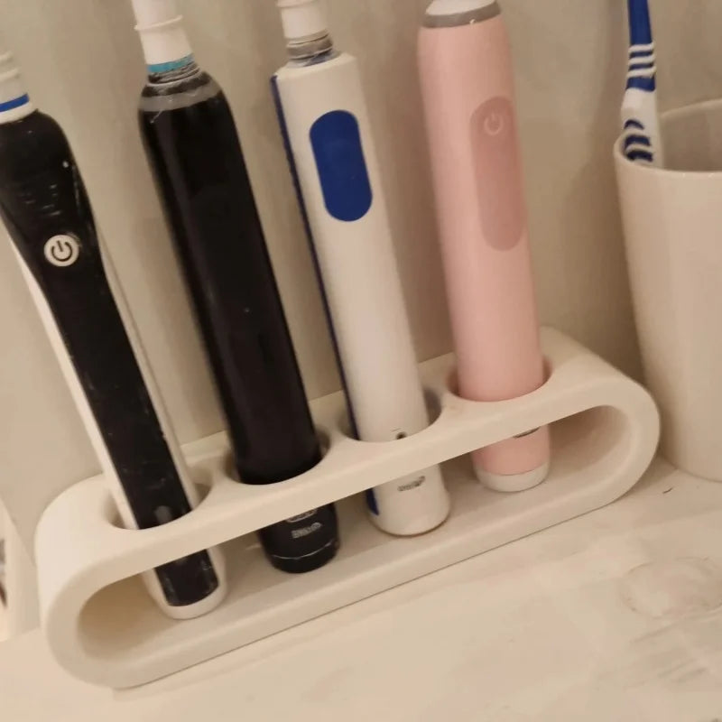 Bathroom Electric Toothbrush Storage Holder Organizer for 4 Toothbrushes Practical Storage Tool to Keep Space Neat & Clean