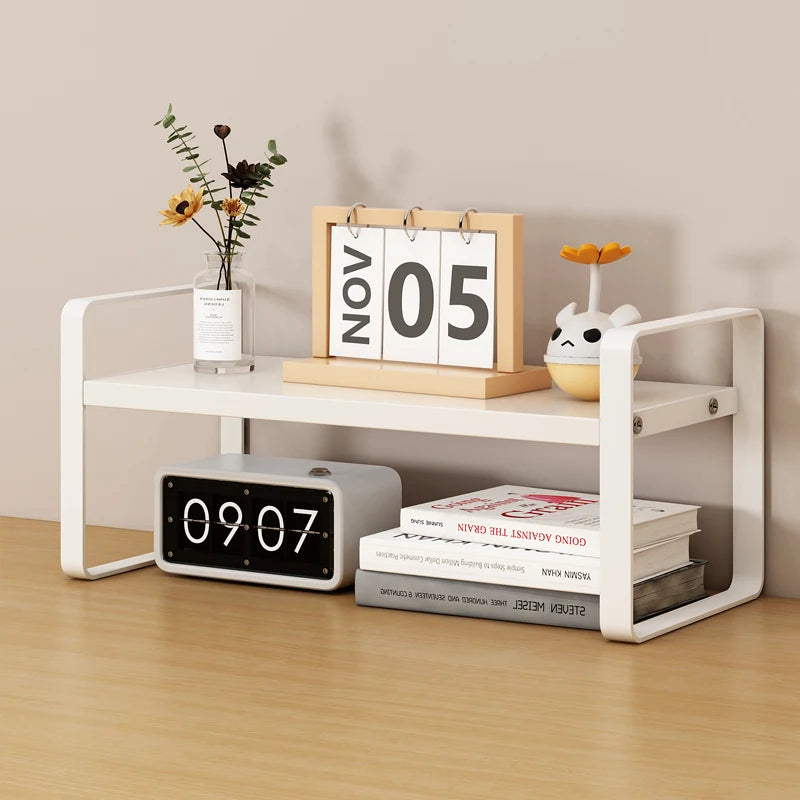Multi-Layer Desk Organizer Rack Office Computer Table Storage Shelf Student Desktop Storage Rack Layered Cabinet