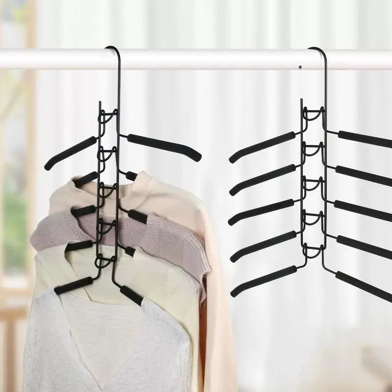 New Multi-Tier Hanging Closet Hanger With Hooks Space-Saving Organizer For Closet Coats Shirts Dresses Jackets Hanging Storage