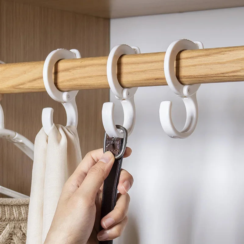 Rotated Hanger Hooks Wardrobe Closet Organizer Space Saving Clothes Rack for Bags Shoes Belts Scarves Storage
