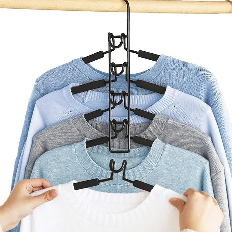 New Multi-Tier Hanging Closet Hanger With Hooks Space-Saving Organizer For Closet Coats Shirts Dresses Jackets Hanging Storage