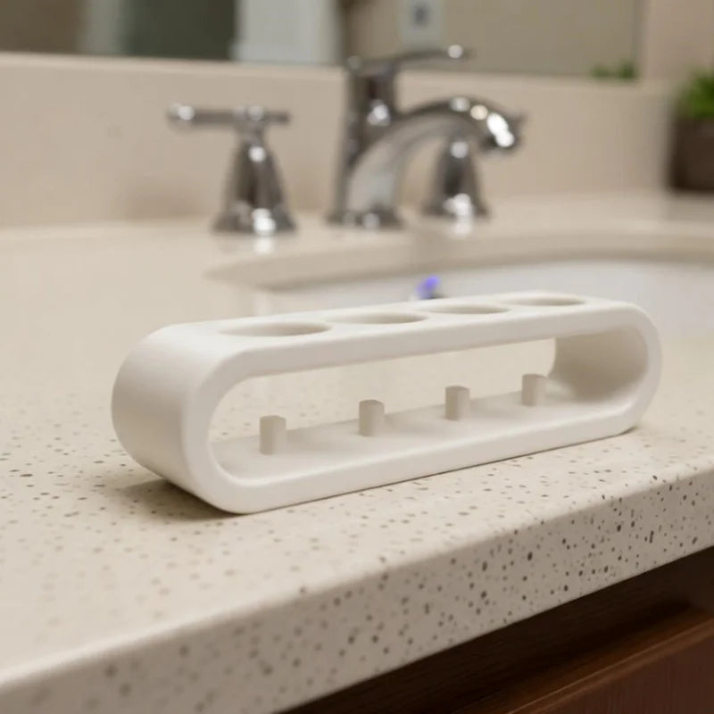 Bathroom Electric Toothbrush Storage Holder Organizer for 4 Toothbrushes Practical Storage Tool to Keep Space Neat & Clean